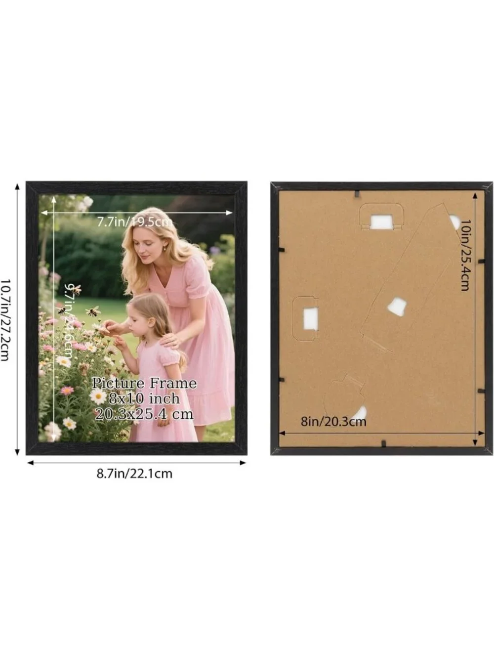 Elegant Black 8x10 Picture Frames Set of 6 | Classic MDF Wall & Tabletop Decor